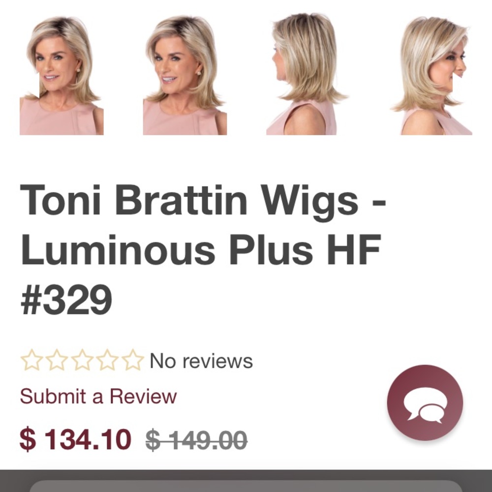 Toni Brattin Wig #329 Luminous HF Lt. Blonde